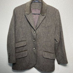 Burberry Burberrys of London Vintage Women's Wool and Cashmere Jacket Tan